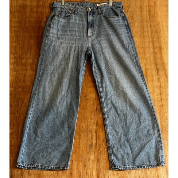 rag & bone Denim - Rag & Bone Lori Mid-Rise Crop Wide Leg Jeans 28 Light Wash Blue Denim Pants